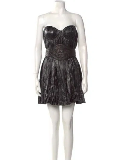Pre-owned Alexander Mcqueen Vintage Mini Dress In Black