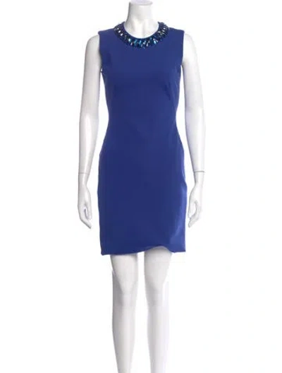 Pre-owned Alexander Mcqueen Vintage Mini Dress In Blue