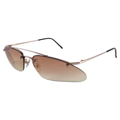 Pre-owned Alexander Mcqueen Vintage New  Titanium Rimless Made In Japan Sunglasses In Brown