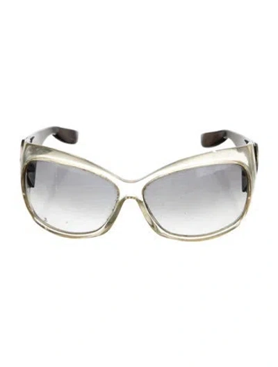 Pre-owned Alexander Mcqueen Vintage Oversize Sunglasses In Black