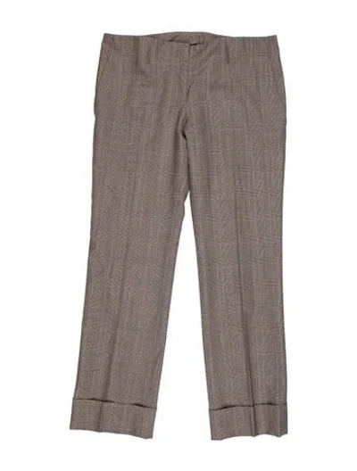 Pre-owned Alexander Mcqueen Vintage Straight Leg Pants In Brown
