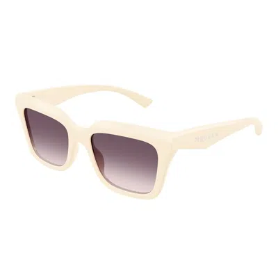 Alexander Mcqueen Violet Gradient Square Ladies Sunglasses Am0473sa 004 54 In Metallic