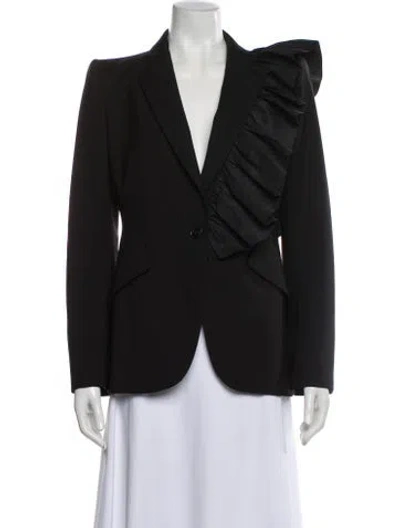 Pre-owned Alexander Mcqueen Virgin Wool Blazer In Black