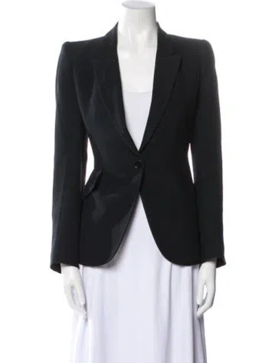 Pre-owned Alexander Mcqueen Virgin Wool Blazer In Black