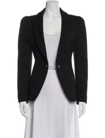 Pre-owned Alexander Mcqueen Virgin Wool Blazer In Black