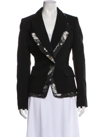 Pre-owned Alexander Mcqueen Virgin Wool Blazer In Black