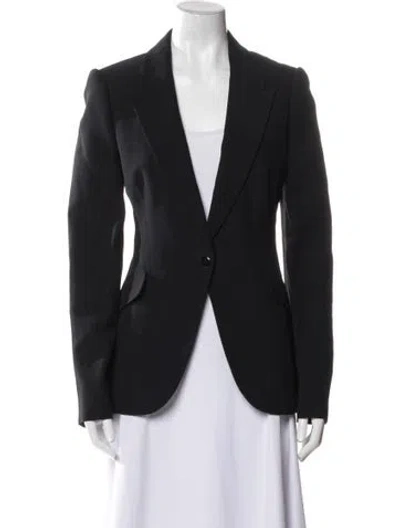Pre-owned Alexander Mcqueen Virgin Wool Blazer In Black