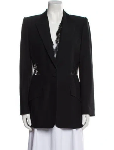 Pre-owned Alexander Mcqueen Virgin Wool Blazer In Black