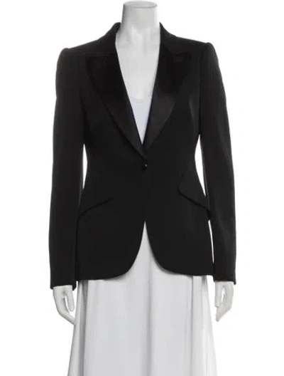Pre-owned Alexander Mcqueen Virgin Wool Blazer In Black