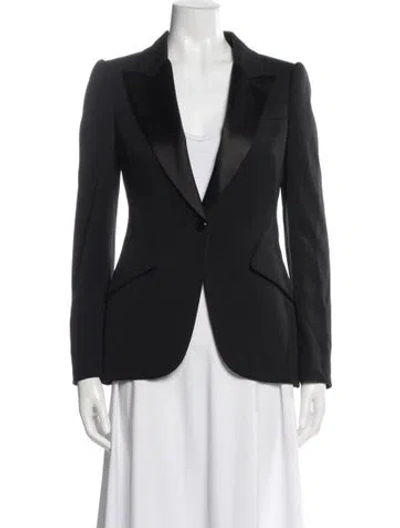 Pre-owned Alexander Mcqueen Virgin Wool Blazer In Black