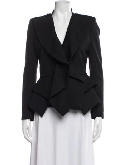 Pre-owned Alexander Mcqueen Virgin Wool Blazer In Black