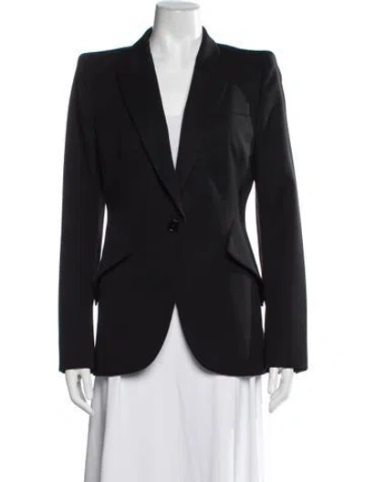 Pre-owned Alexander Mcqueen Virgin Wool Blazer In Black