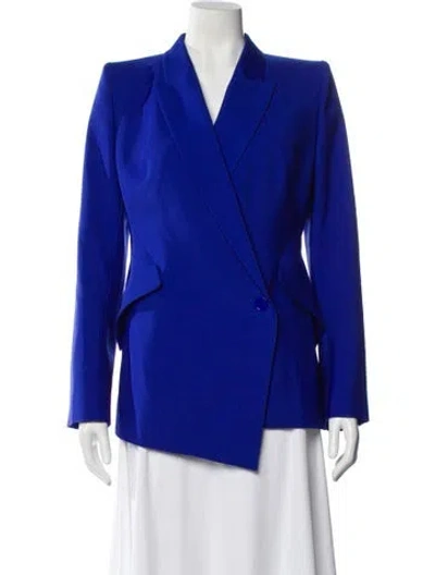 Pre-owned Alexander Mcqueen Virgin Wool Blazer In Blue