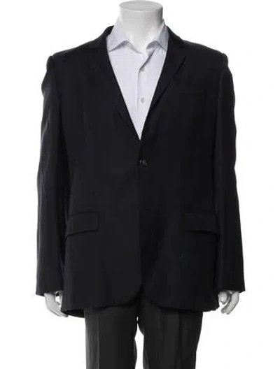 Pre-owned Alexander Mcqueen Virgin Wool Blazer In Blue