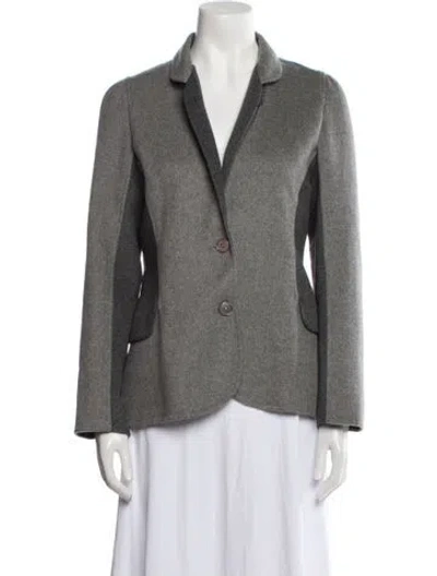 Pre-owned Alexander Mcqueen Virgin Wool Blazer In Gray