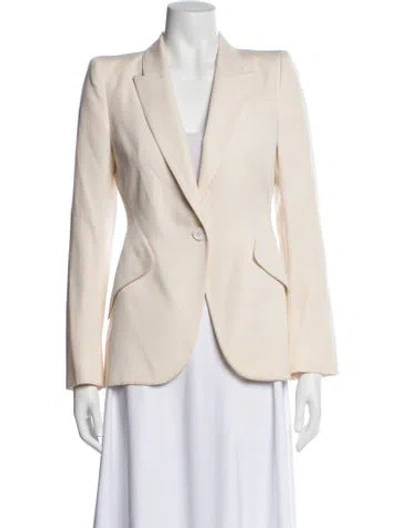 Pre-owned Alexander Mcqueen Virgin Wool Blazer In Neutral