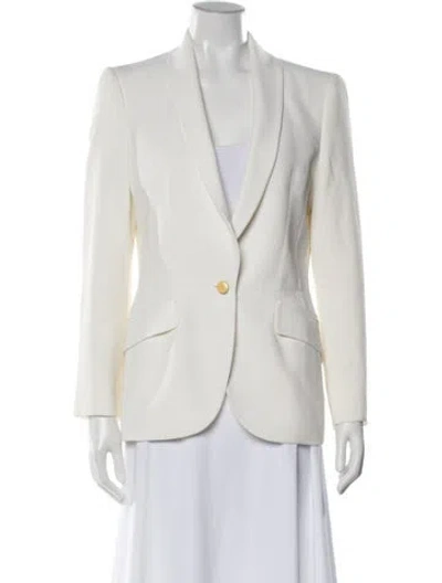 Pre-owned Alexander Mcqueen Virgin Wool Blazer In White