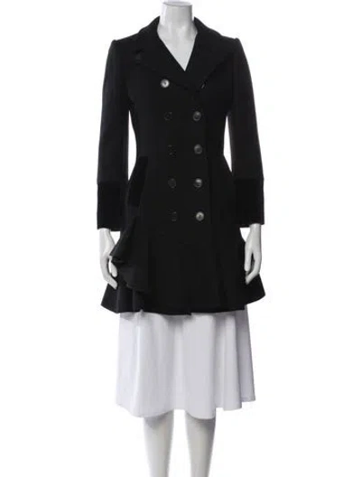 Pre-owned Alexander Mcqueen Virgin Wool Coat In Black