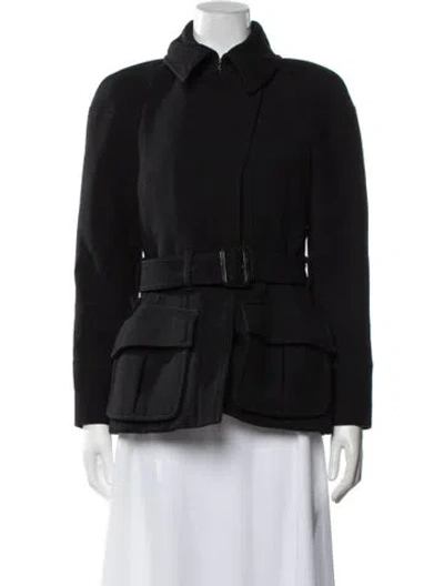 Pre-owned Alexander Mcqueen Virgin Wool Coat In Black