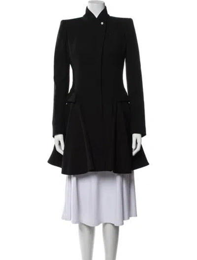 Pre-owned Alexander Mcqueen Virgin Wool Coat In Black