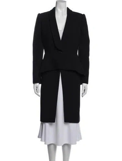 Pre-owned Alexander Mcqueen Virgin Wool Coat In Black