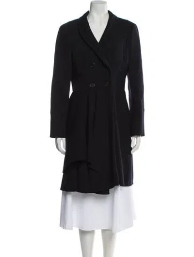 Pre-owned Alexander Mcqueen Virgin Wool Coat In Blue