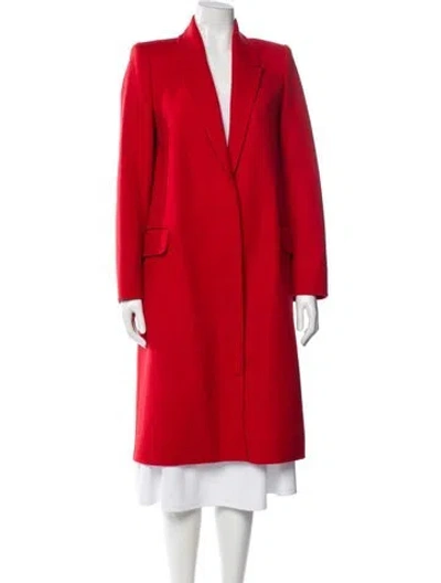 Pre-owned Alexander Mcqueen Virgin Wool Coat In Red