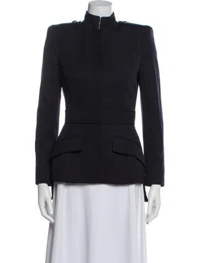 Pre-owned Alexander Mcqueen Virgin Wool Evening Jacket In Gray