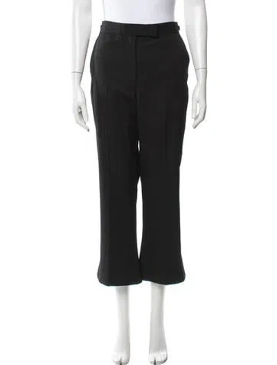 Pre-owned Alexander Mcqueen Virgin Wool Flared Pants In Black