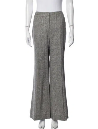 Pre-owned Alexander Mcqueen Virgin Wool Flared Pants In Gray