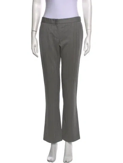 Pre-owned Alexander Mcqueen Virgin Wool Flared Pants In Grey