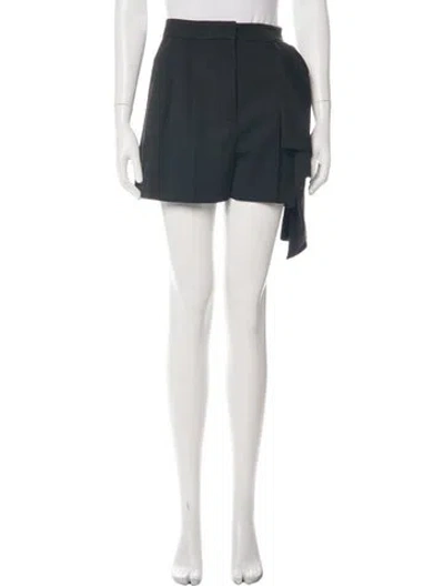 Pre-owned Alexander Mcqueen Virgin Wool Mini Shorts In Blue