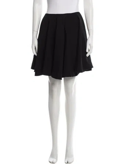 Pre-owned Alexander Mcqueen Virgin Wool Mini Skirt In Black