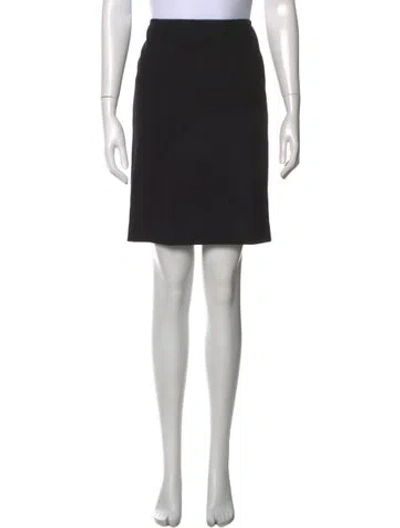 Pre-owned Alexander Mcqueen Virgin Wool Mini Skirt In Black