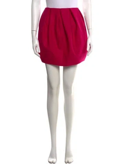 Pre-owned Alexander Mcqueen Virgin Wool Mini Skirt In Pink