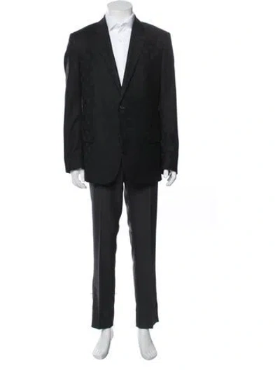 Pre-owned Alexander Mcqueen Virgin Wool Patterned Blazer In Black