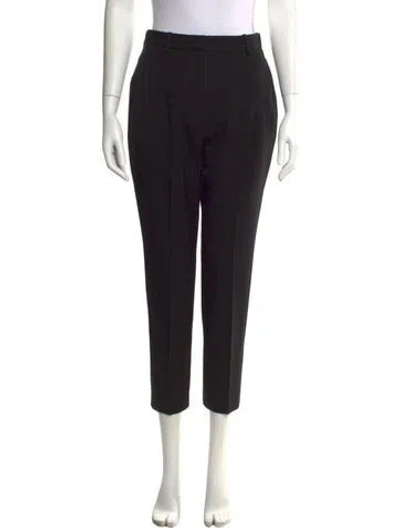 Pre-owned Alexander Mcqueen Virgin Wool Straight Leg Pants In Black