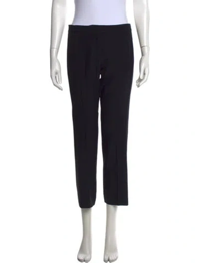 Pre-owned Alexander Mcqueen Virgin Wool Straight Leg Pants In Black