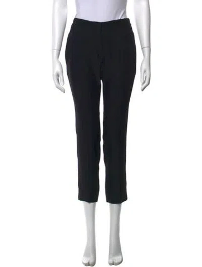 Pre-owned Alexander Mcqueen Virgin Wool Straight Leg Pants In Black