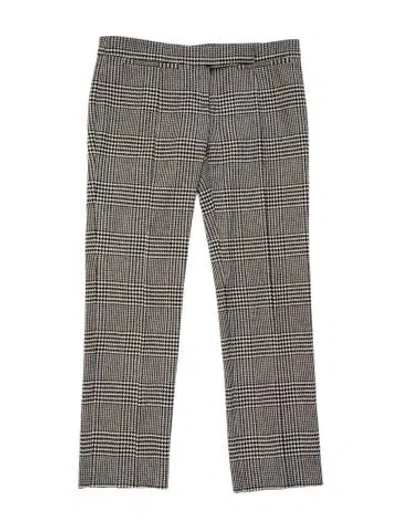 Pre-owned Alexander Mcqueen Virgin Wool Straight Leg Pants In Black