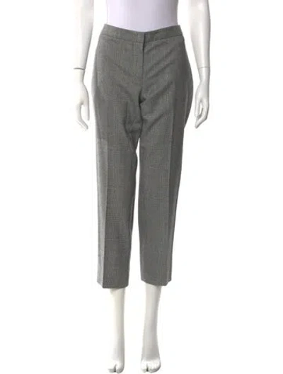 Pre-owned Alexander Mcqueen Virgin Wool Straight Leg Pants In Gray