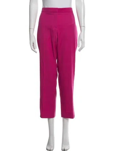 Pre-owned Alexander Mcqueen Virgin Wool Straight Leg Pants In Pink