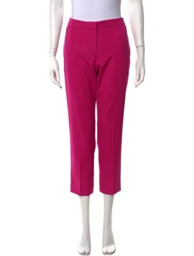 Pre-owned Alexander Mcqueen Virgin Wool Straight Leg Pants In Pink