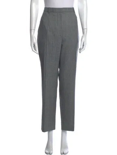 Pre-owned Alexander Mcqueen Virgin Wool Straight Leg Pants W/ Tags In Black