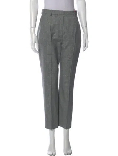 Pre-owned Alexander Mcqueen Virgin Wool Straight Leg Pants W/ Tags In Gray