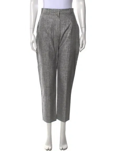 Pre-owned Alexander Mcqueen Virgin Wool Straight Leg Pants W/ Tags In Gray