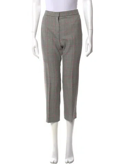 Pre-owned Alexander Mcqueen Virgin Wool Straight Leg Pants In White