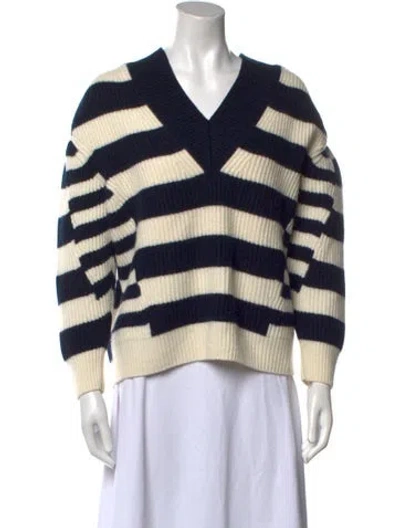 Pre-owned Alexander Mcqueen Virgin Wool Striped Sweater