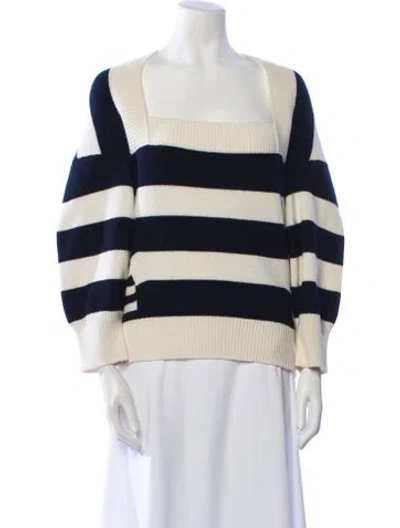 Pre-owned Alexander Mcqueen Virgin Wool Striped Sweater W/ Tags In Neutral
