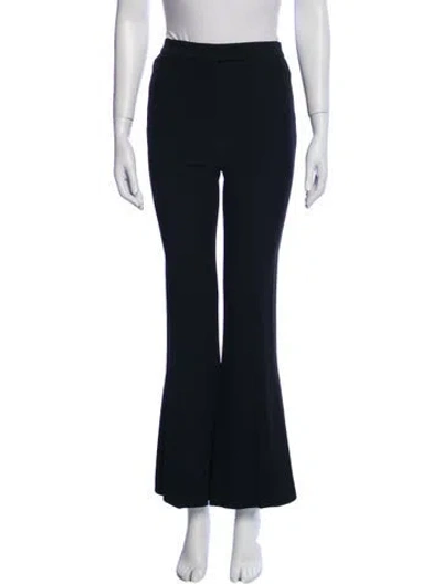 Pre-owned Alexander Mcqueen Virgin Wool Wide Leg Pants In Black